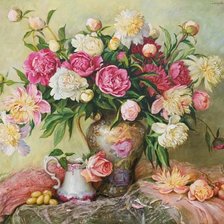 Схема вышивки «zátišie kvety»