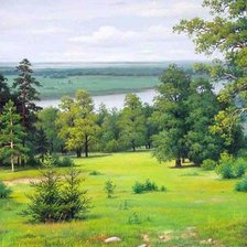 Схема вышивки «пейзаж»