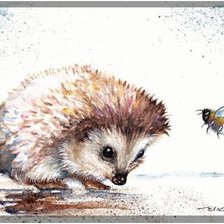 Схема вышивки «Ёжик и пчела»