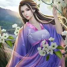 Схема вышивки «Девушка»