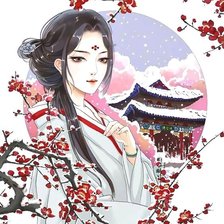 Схема вышивки «Девушка»