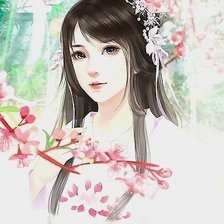 Схема вышивки «Девушка»