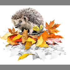 Схема вышивки «Серия "Детская". Ёжик»