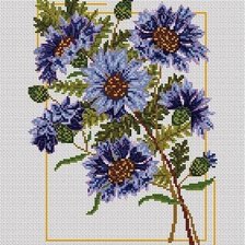 Схема вышивки «васильки»