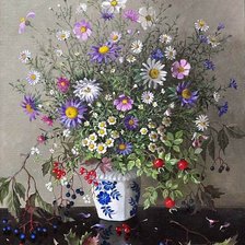 Натюрморт, нежный букет, полевые цветы