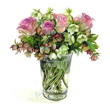 Схема вышивки «Фуджико розы и морозник»