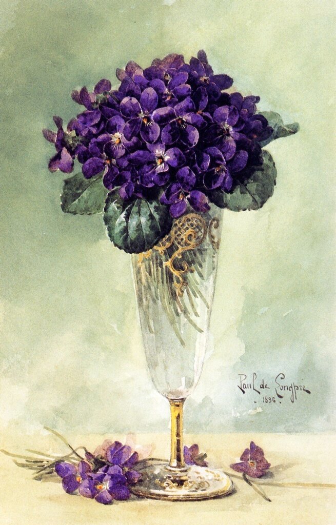 Фиалки - букет, цветы, фиалки - оригинал