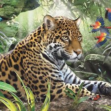 Схема вышивки «леопард»