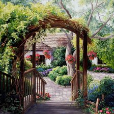 Схема вышивки «Уютный дворик»