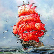 Схема вышивки «Алые Паруса»