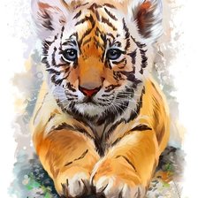 Схема вышивки «Тигрёнок»