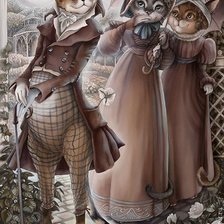 Схема вышивки «кошки»