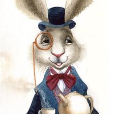 Схема вышивки «кролик»