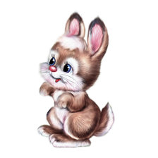 Схема вышивки «зайчик на белом фоне»