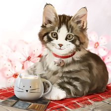 Схема вышивки «Кошечка»