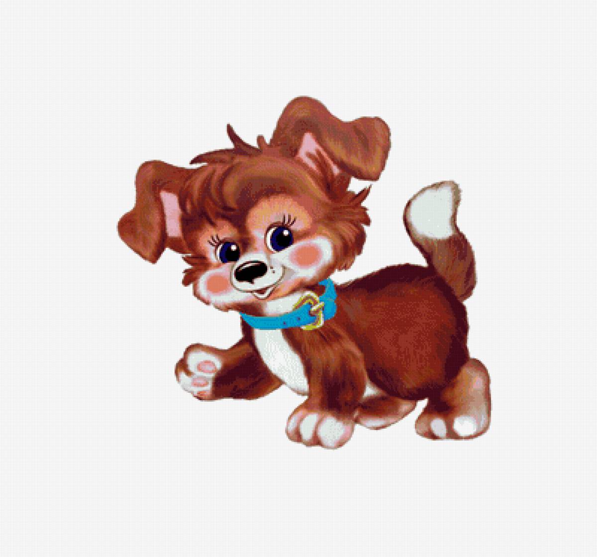 щенок на белом фоне - забавные картинки, собаки, щенки - предпросмотр