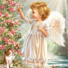 Схема вышивки «ангелочек»