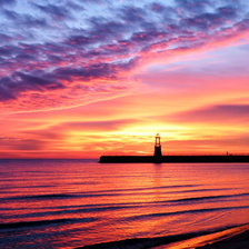 Схема вышивки «Вечер на берегу моря»