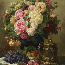 Схема вышивки «цветы натюрморт»