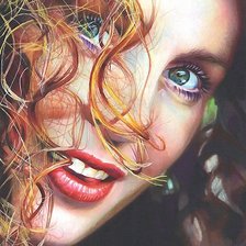 Схема вышивки «Девушка»