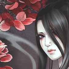 Схема вышивки «Девушка»