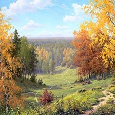 Схема вышивки «природа пейзаж дом»