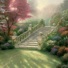 Схема вышивки «природа пейзаж дом»