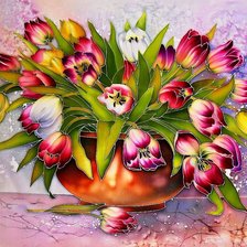 Схема вышивки «tulipány»