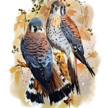 Схема вышивки «Птицы на ветке»