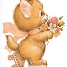 Схема вышивки «Котик»