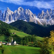 Схема вышивки «горы, пейзаж»