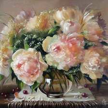 Схема вышивки «Пионы»