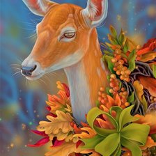 Схема вышивки «Олень»