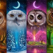 Схема вышивки «Полиптих "Времена года"»