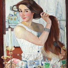 Схема вышивки «серебрякова автопортрет»