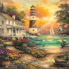 Схема вышивки «Маяк»