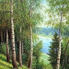 Схема вышивки «пейзаж»