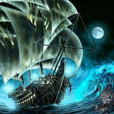 Схема вышивки «Корабль призрак»