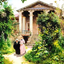 Схема вышивки «по мотивам картины "Бабушкин сад"»