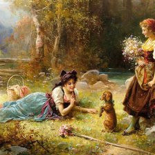 Схема вышивки «Подружки»