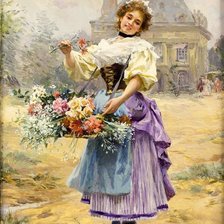 Схема вышивки «Цветочница»