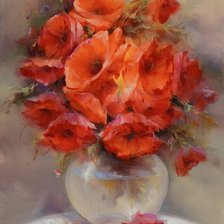 Схема вышивки «Маки»