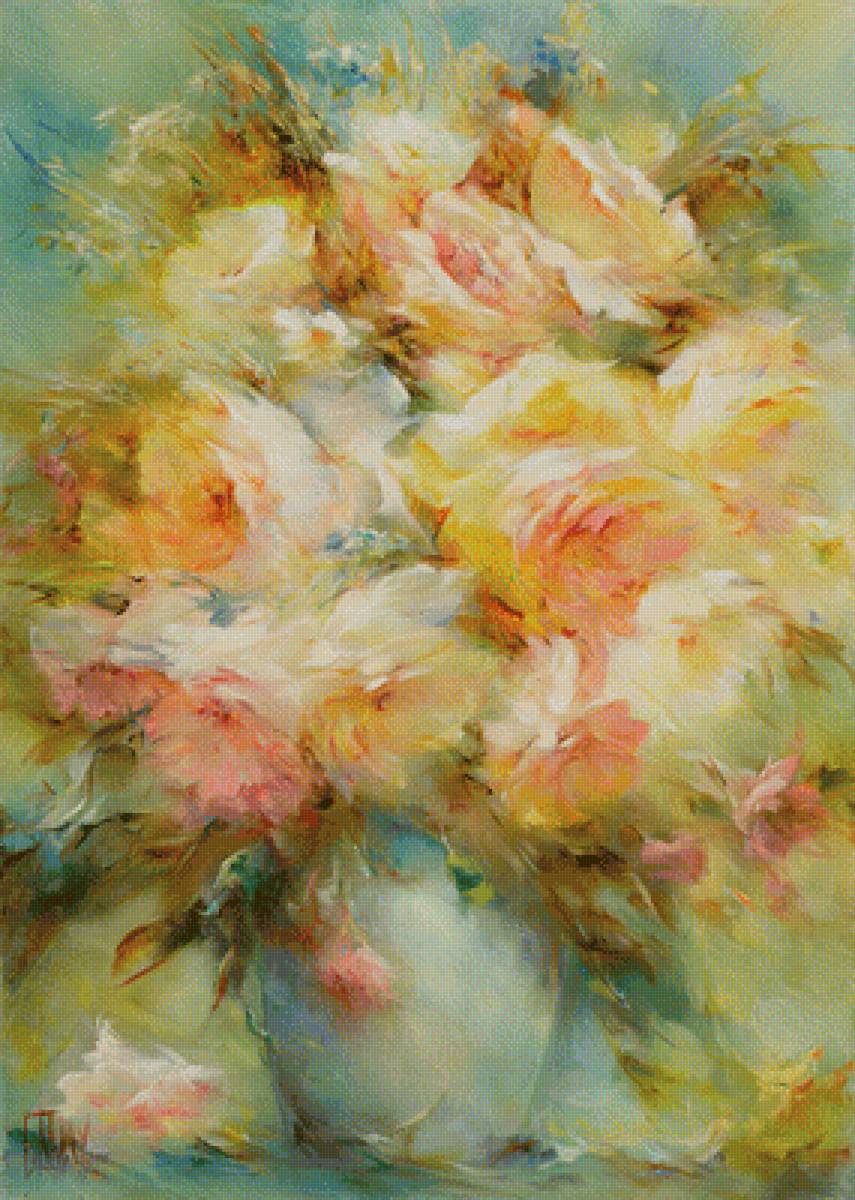 Солнечные розы - розы, цветы - предпросмотр