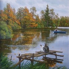 Схема вышивки «пейзаж»