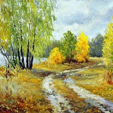 Схема вышивки «дороги осени»