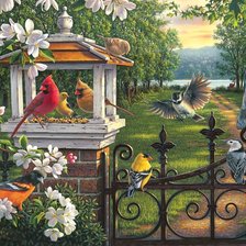 Схема вышивки «Птички»