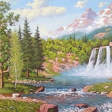 Схема вышивки «Горный пейзаж»