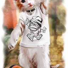 Схема вышивки «Котик»