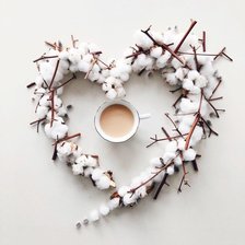 Схема вышивки «Сердце из хлопка»