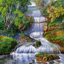 Схема вышивки «Водопад»